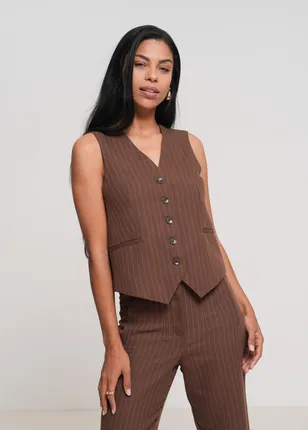 Pull Gilet Femme Rayé Tu Fashion - Taille 8 Violet - Viscose - Occasion Très Bon État